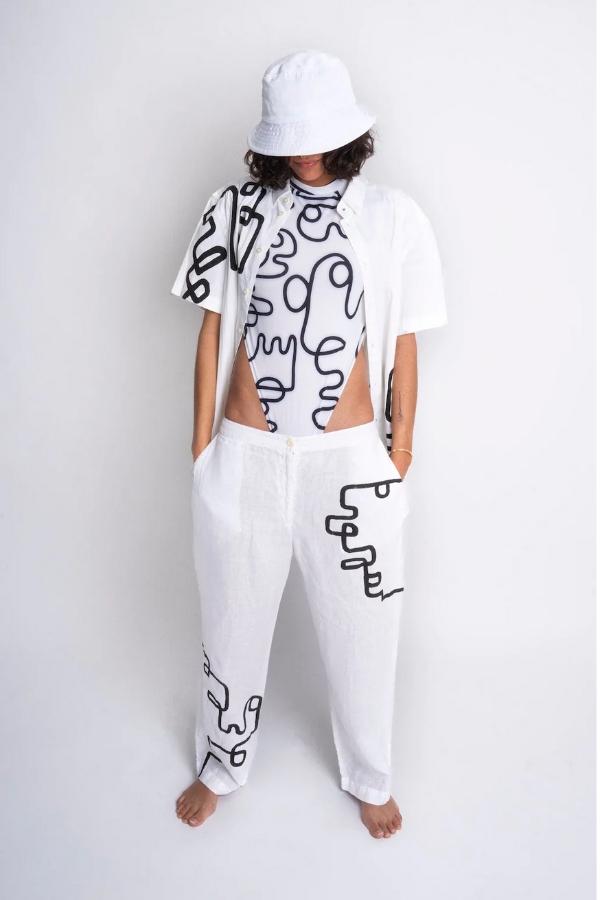 Handpainted · White Trousers - Vicon