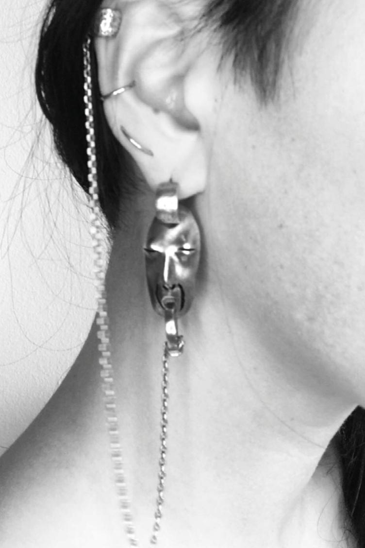 Boucles d`oreilles `Small face` n°3 - Tina Schwizgebel