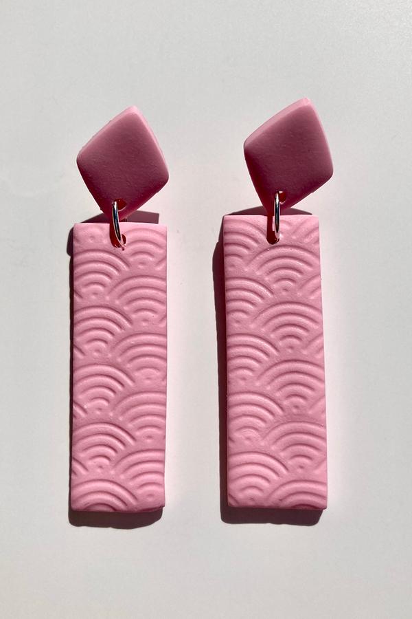 Earrings `Dango - Vertical` Pink - Nakimi