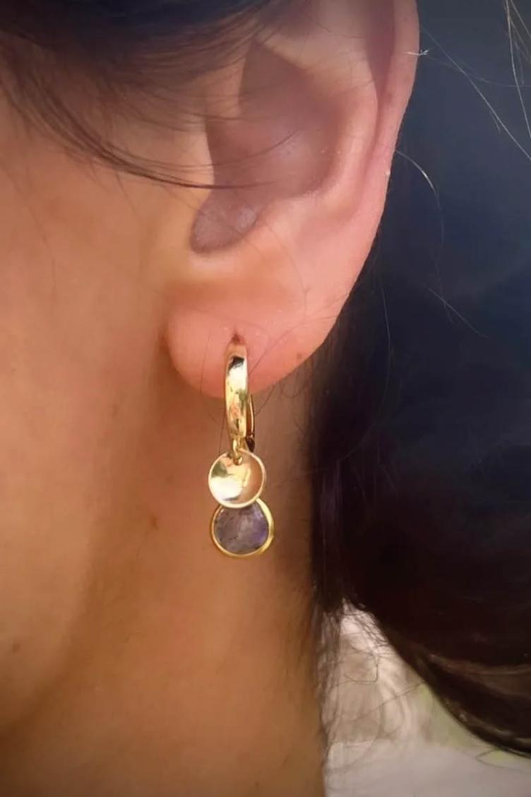 Boucles d`oreilles `Tara` Labradorite - AVA