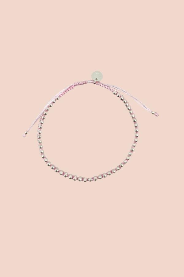 Bracelet `Jaya` Pastel Pink | Silver - Jolly Jungle