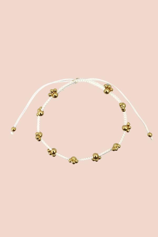 Bracelet `Mun` White | Gold - Jolly Jungle