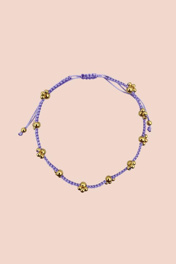 Bracelet `Mun` Lila | Doré - Jolly Jungle
