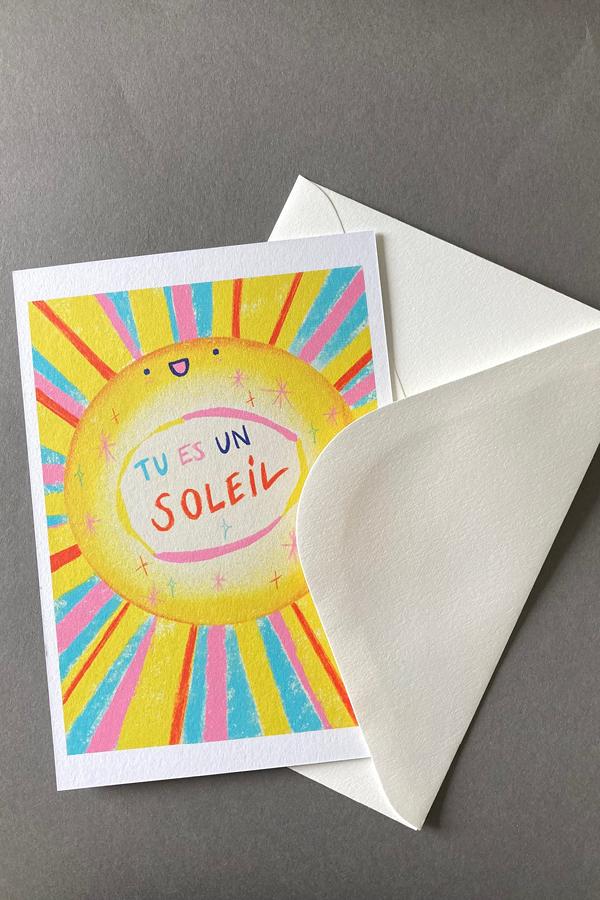 Greeting card `Soleil` - Nakimi