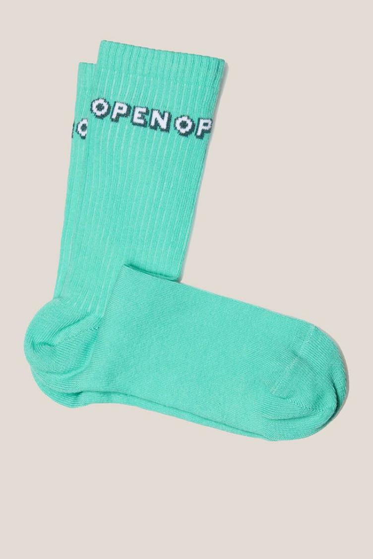 Chaussettes `Open` Vert - Chaton Gonflable