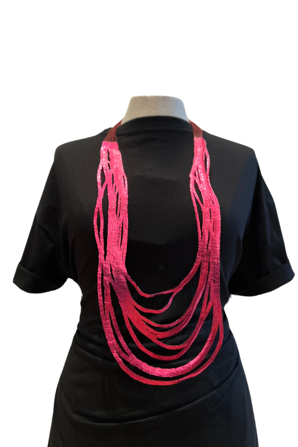 Long Necklace Reversible, Pink | Multicolor - SI Sabato Isabel