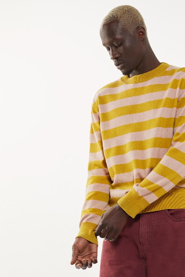 Worldwide Treasures · Round neck Striped recycled Cashmer & Cotton Pullover Pink - Tricot