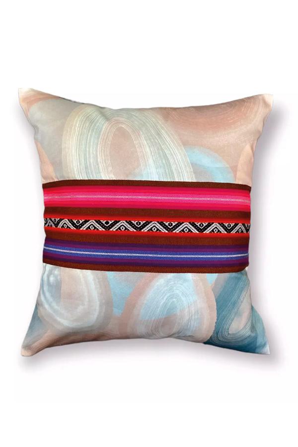 Pillow Cover `Mineral` Multi - Brown, Red and Prurple, 40x40 cm - Maison Manco