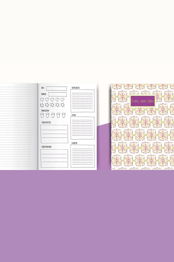 Julie Thomas - Notebook Planner JE NOTE SINON J`OUBLIE Purple - 1