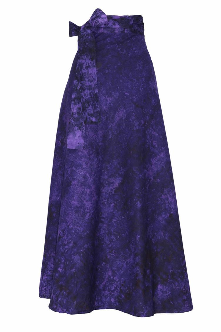 Maxi Skirt `Tie & Dye` Purple - WaxUp Africa