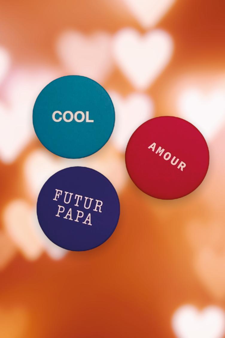 Badge - GrosePack de badges `Future Papa, Cool, Amour ` - Groseillelle