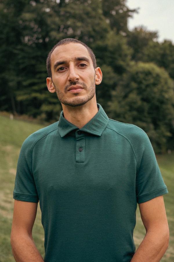 Polo Unisex, Green, Slim Fit -Links - 0