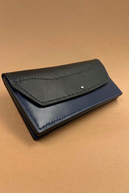 Wallet `Long` Black | Blue - Léger