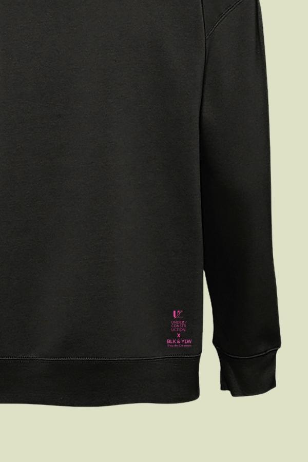 Sweatshirt Geneva `Post Tenebras Lux` - Black / Pink - UC by Eliran Ashraf - 3