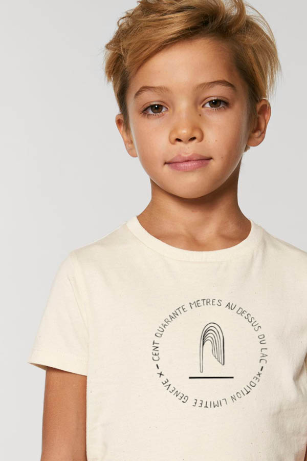 T-shirt Enfants, 3 à 14 ans `Jet d`eau 140m` Natural | Noir - Atelier Siblings