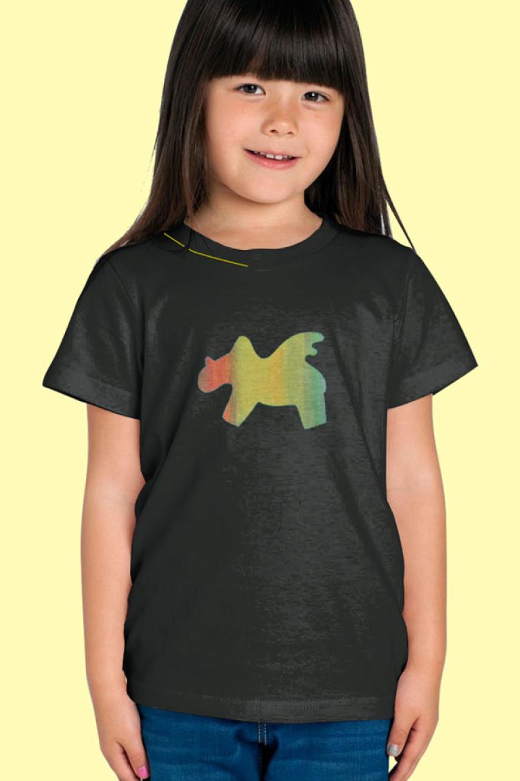 Unicorn T-shirt Kids Black- Raf Raf x U/C by Eliran Ashraf